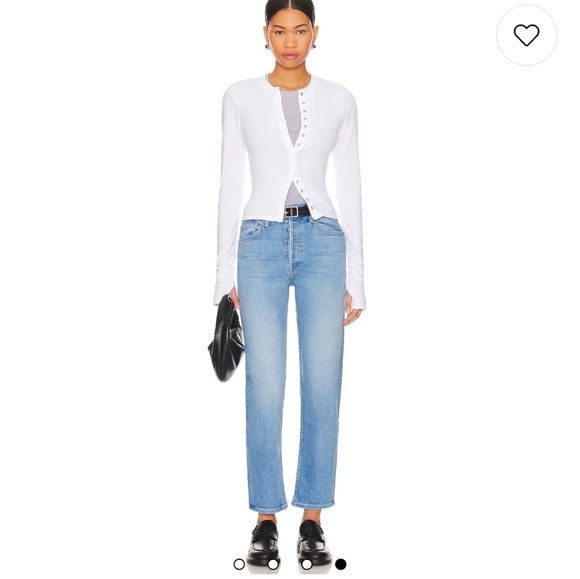 REVOLVE Mother The Tomcat Flood Straight Leg High Rise Jean Going Dutch Size 28 - Picture 1 of 8